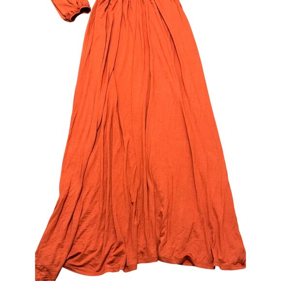 NWT Fantastic Fawn maxi in copper cut out waist & open back. Elastic waist - Picture 12 of 15